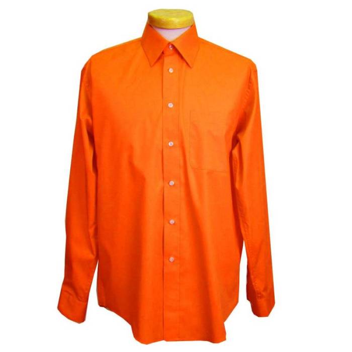 Dark orange mens dress shirt