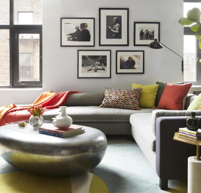 How to decorate living room with grey couch