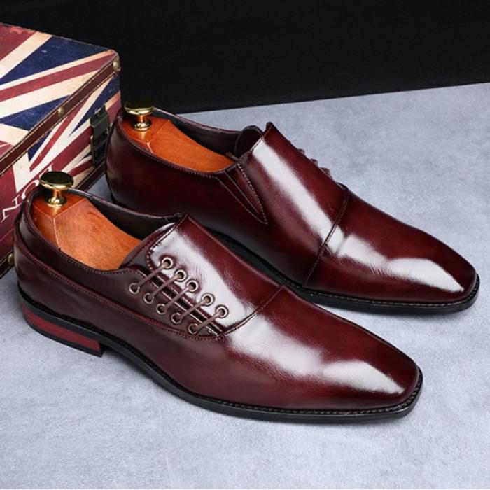 Loafers blunt burgundy head