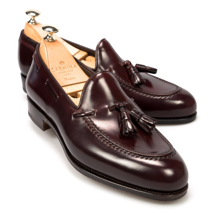 Mens burgundy dress shoes loafers