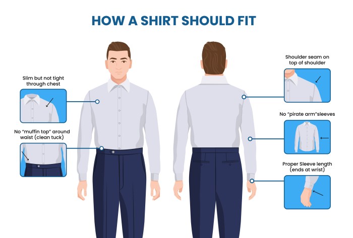 Mens fitted dress shirts sizing